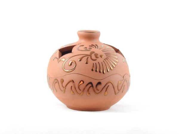 Tontopf Terracotta Karo