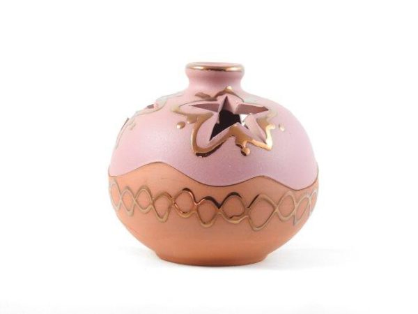 Tontopf Terracotta - rosa Stern